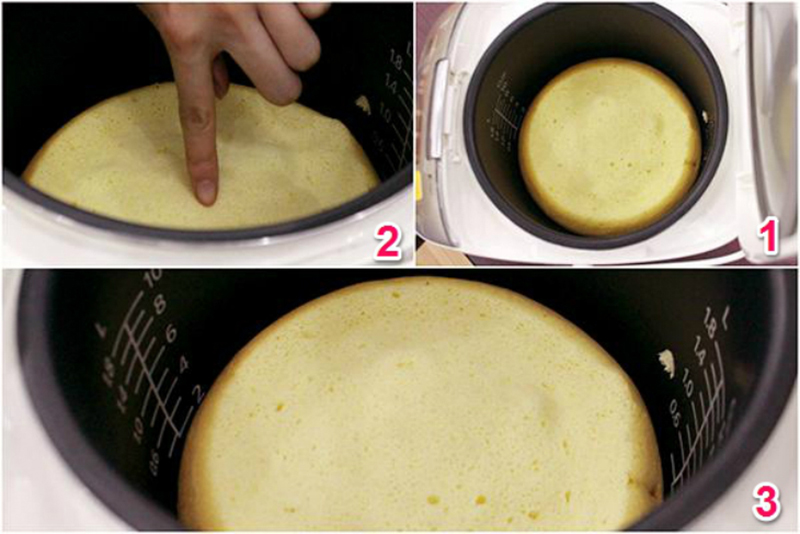 cách làm bánh bông lan tận nhà bằng nồi cơm điện