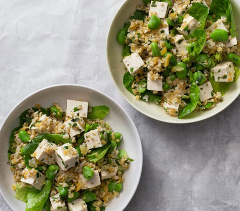 Salad đậu phụ đơn giản không cần nấu