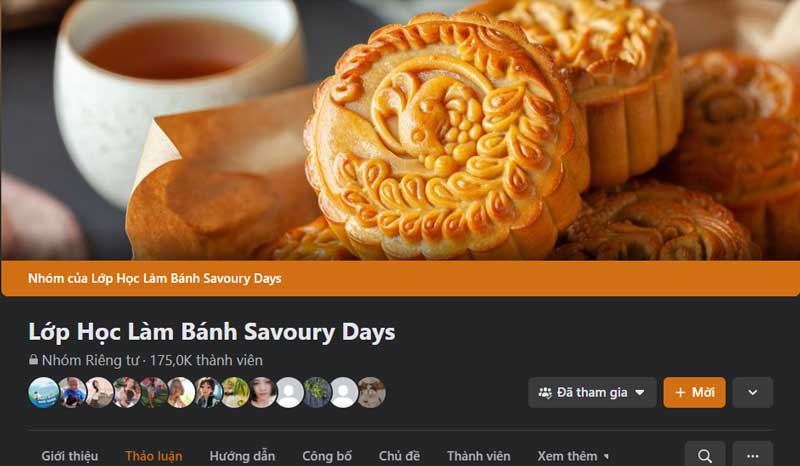 Group học làm bánh savoury Days đã thu hút lên đến 175,000 thành viên 